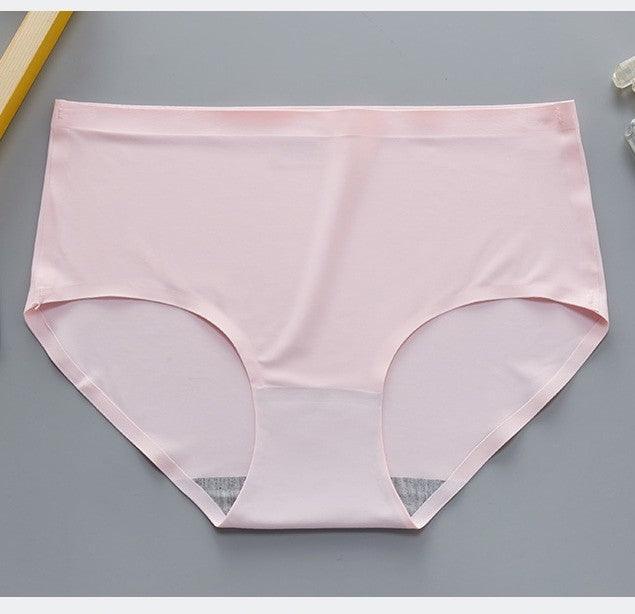 China Women Ice Silk Medium Waist Underwear Breathable Seamless