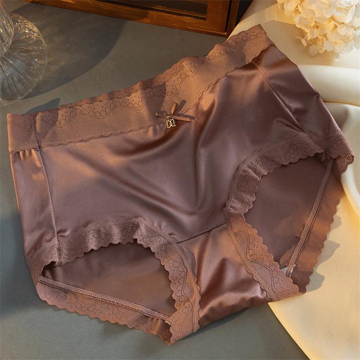 Women Seamless Underwear Sexy Lace Lingerie Knickers Silk Panties Briefs  Thong