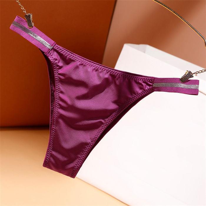 2 Pcs) Ice Silk New-Designed Tanga Hipster Panty Thong –